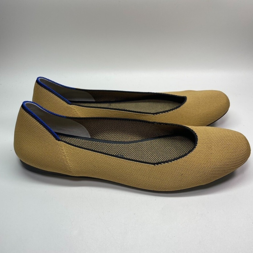 Rothy's Womens The Flat Lemon Drop Gold Yellow Round Toe Flats Size 11